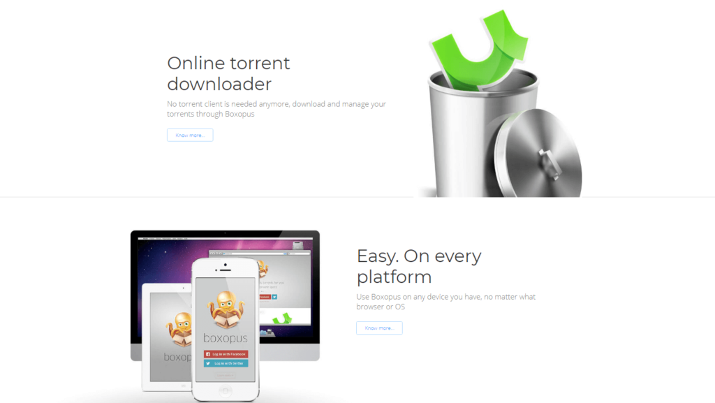 Snippet of Boxopus features