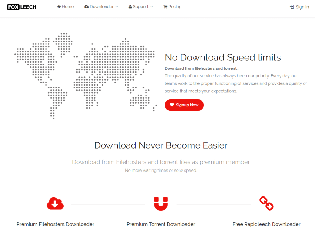 Foxleech landing page
