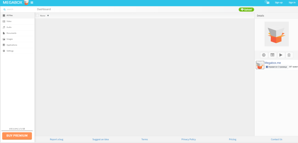 Dashboard - Megabox