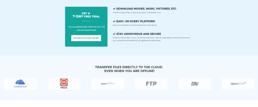 Transfercloud - connectivity