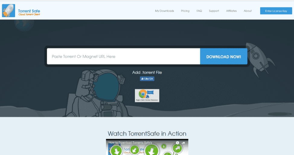 Torrentsafe main page