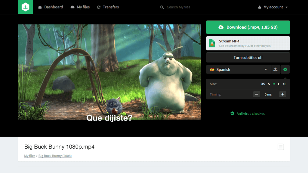 Bitport - File detail with subtitles 